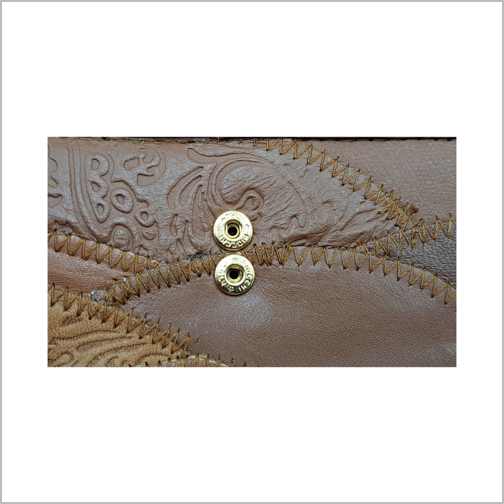 Fiocchi ~ Brown Shades of Leather Patchwork Wallet Super Soft. Made In Italy - Picture 2 of 6